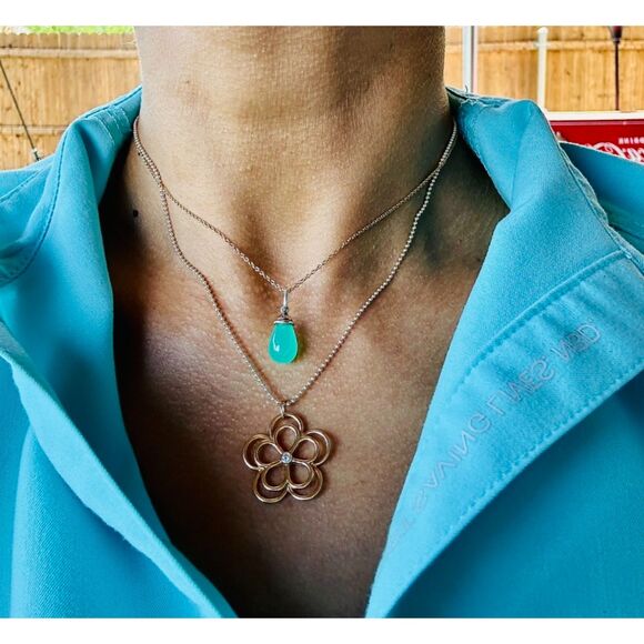 Tiffany & Co. Open Flower Diamond 18k Rose Gold Pendant - Picture 4 of 4